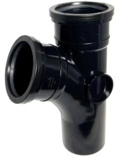FLOPLAST 110mm Soil Ring Seal 112.5 Degree Branch – Black
