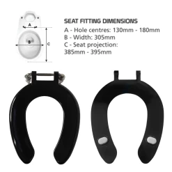 Celmac Crescent Black Child Junior JR Toilet School Seat 7 Celmac Crescent Black Child Junior JR Toilet School Seat -Professional Plumbing Tool Store Celmac Crescent Black Child Junior JR Toilet School Seat Sizing