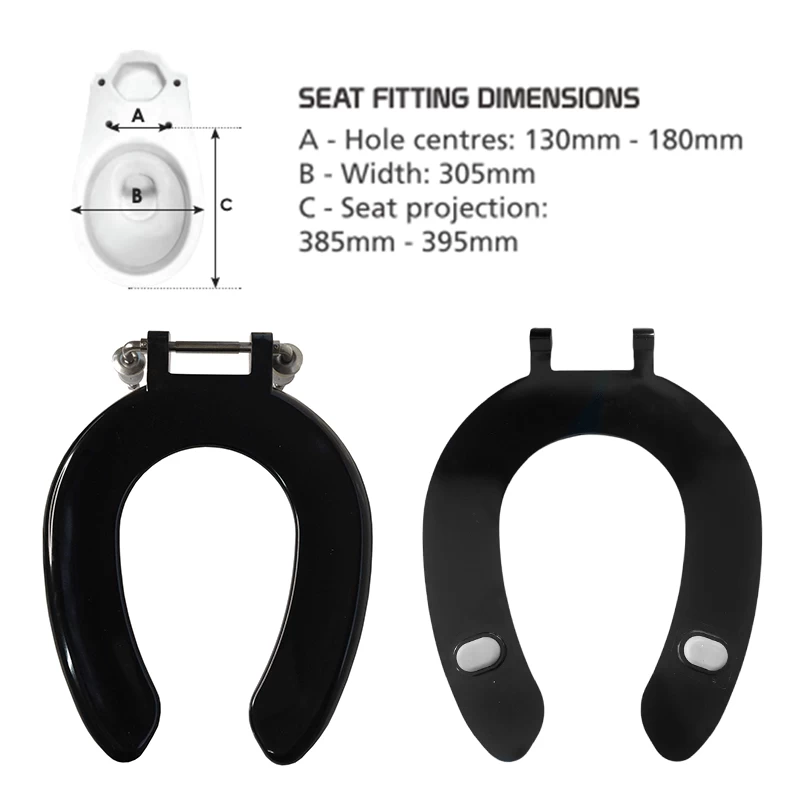 Celmac Crescent Black Child Junior JR Toilet School Seat 4 Celmac Crescent Black Child Junior JR Toilet School Seat - Image 4