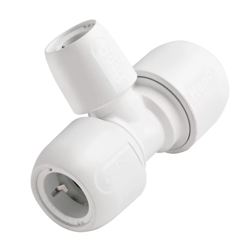 Hep2O Plastic Push-Fit Double End Reduced Tee Fitting – 28mm X 28mm X 22mm 2 Hep2O Plastic Push-Fit Double End Reduced Tee Fitting – 28mm X 28mm X 22mm - Image 2