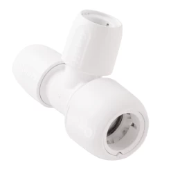 Hep2O Plastic Push-Fit Reduced Tee Fitting – 28mm X 22mm X 22mm
