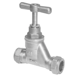 Chrome Plated Compression Brass Mains Stopcock Tap – 15mm