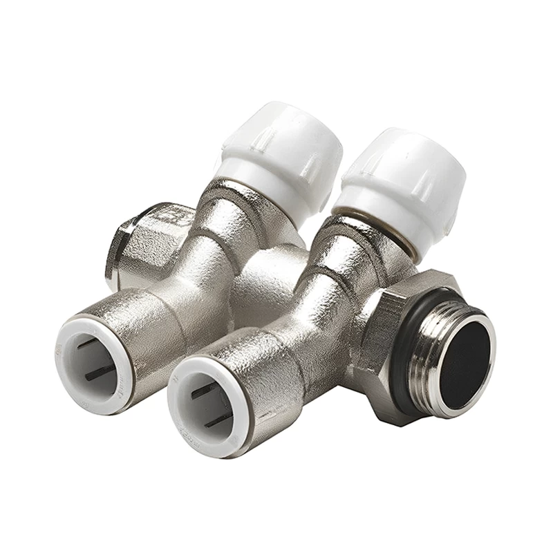 JG Speedfit 2 Port Brass Water Manifold – 15mm X 3/4″ 2 JG Speedfit 2 Port Brass Water Manifold – 15mm X 3/4″ - Image 2