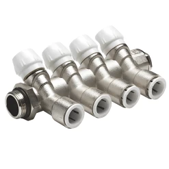 JG Speedfit 4 Port Brass Water Manifold – 15mm X 3/4″