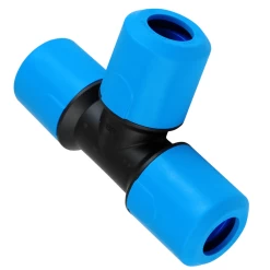 JG Speedfit MDPE Blue Plastic Push-Fit Equal Tee Fitting – 32mm
