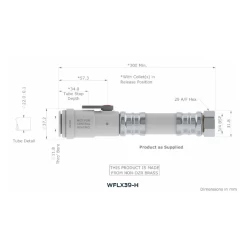 JG Speedfit Push Fit Flexible Tap Hose With Valve – 22mm X 3/4″ X 300mm -Professional Plumbing Tool Store JG Speedfit Push Fit Flexible Tap Hose with Valve Diagram