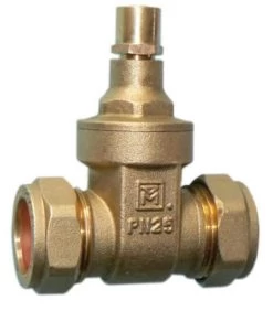 15mm DZR Lockshield Gate Valve