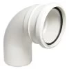 FLOPLAST 110mm Ring Seal Soil 92.5 Degree Socket To Spigot Bend – White
