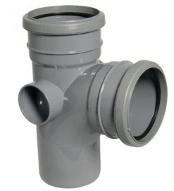 FLOPLAST 110mm Soil Ring Seal 92.5 Degree Branch – Grey