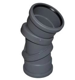 Double Socket Pushfit Soil Pipe Adjustable Bend – Grey