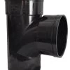 Double Socket Solvent Soil Pipe 90 Degree Tee – Black
