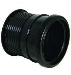 FLOPLAST 110mm Ring Seal Soil Pipe Drain Connector – Black