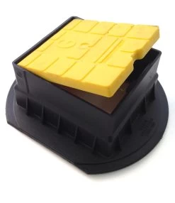 TALBOT Gas Stopcock Yellow Surface Box (Hinged)