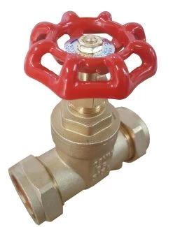 28mm BS5154 Compression Gate Valve With PVC Coated Cast Handle