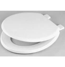 CELMAC Emerald White Toilet Seat With Plastic Hinges
