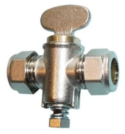 15mm Chrome Rigid Fan Compression Gas Cock