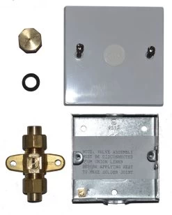 8mm X 10mm Gas Valve With Wall Box