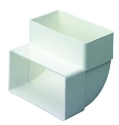 S125 90′ Bend Rectangle To Rectangle Vertical White