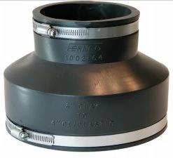 FERNCO Flexible Soil Couplings – 6″ Clay X 4″ Cast Iron/plastic