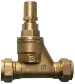 15mm DZR Lockshield Brass Stopcock