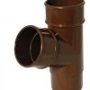 FLOPLAST 68mm Round 67 Degree Downpipe Branch – Brown