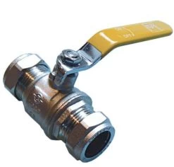 54mm Lever Ball Valve – Yellow Handle