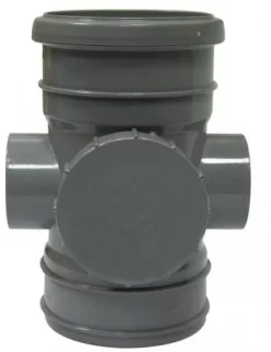 FLOPLAST 110mm Soil Access Ring Seal Socket To Solvent – Grey