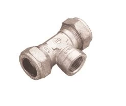 15mm X 15mm X 1/2″ BSP Chrome Threaded Centre Tee