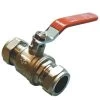 28mm Lever Ball Valve – Red Handle