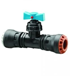 Plass-ONE 25mm X 15mm Push Fit MDPE To Copper Stop Tap – 0341C