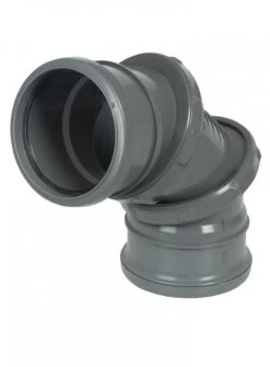 110mm Ring Seal Soil Double Socket Adjustable Bend- Grey