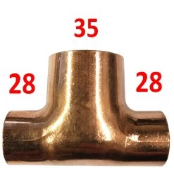 28mm X 28mm X 35mm Endfeed Reducing Tee