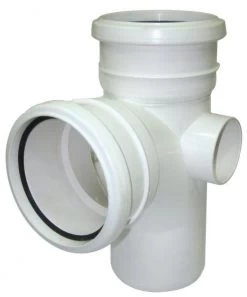 FLOPLAST 110mm Soil Ring Seal 92.5 Degree Branch – White