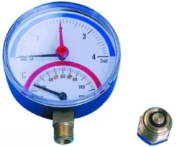 WATTS 0-6 Bar Temperature & Pressure Gauge – Bottom Connection
