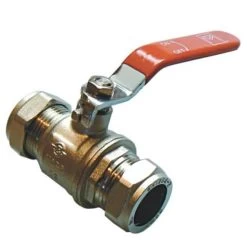 42mm Lever Ball Valve – Red Handle