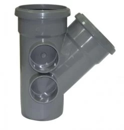 FLOPLAST 110mm Soil Ring Seal 135 Degree Branch – Grey