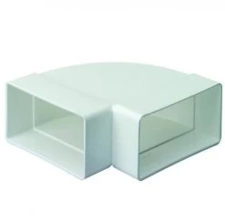 S125 90′ Bend Rectangle To Rectangle Horizontal Bend White
