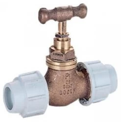 PLASSON Universal 25mm MDPE Brass Stoptap – 9050