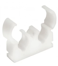 22mm Locking Double Pipe Clip (PK50)