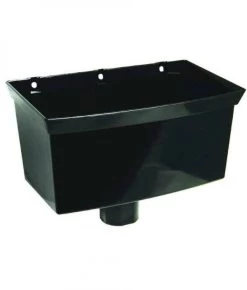 FLOPLAST 68mm Round Universal Gutter Hopper- Black