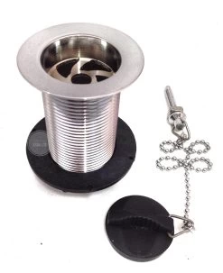 Macdee WBK01CP Unslotted Basin Waste Chain & Plug